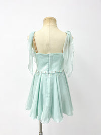 Ice Blue Draped Lyrical Dress