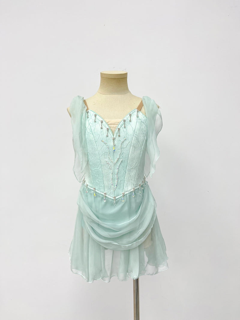 Ice Blue Draped Lyrical Dress