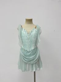 Ice Blue Draped Lyrical Dress