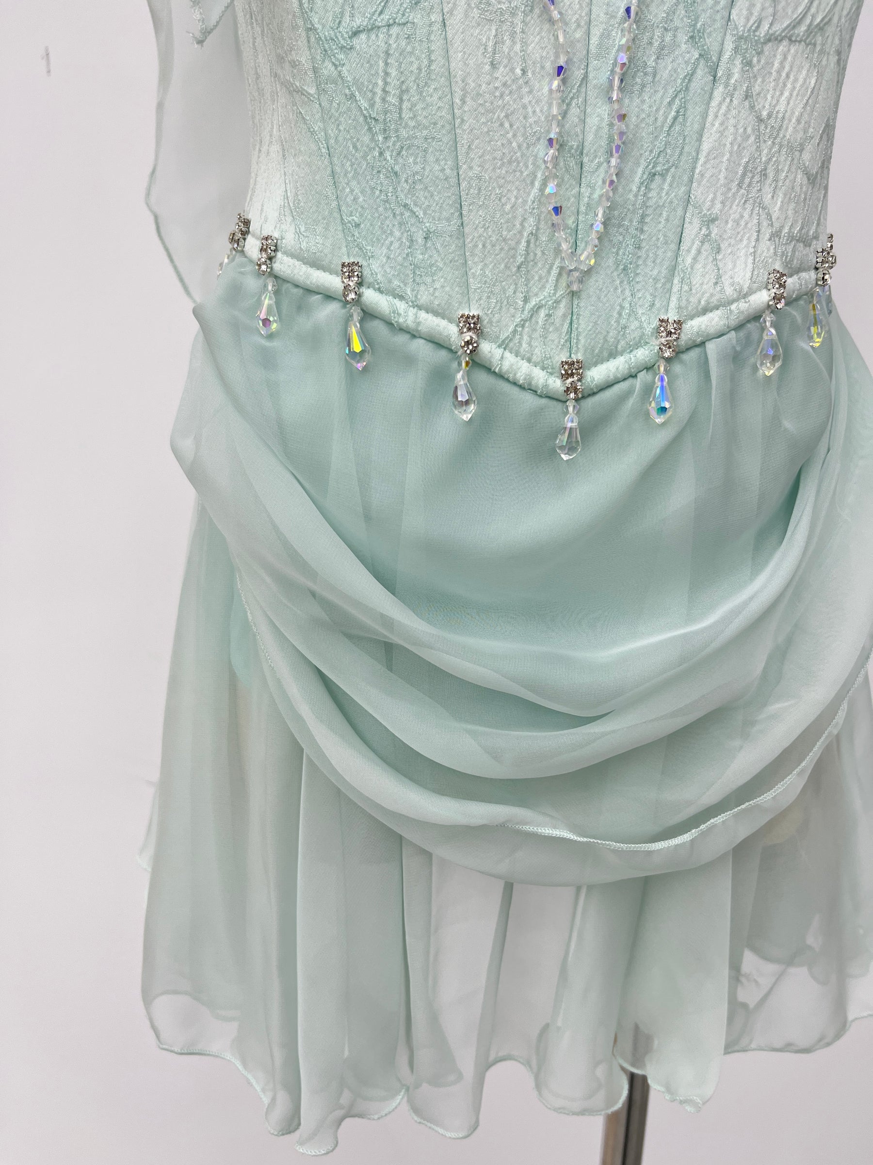 Ice Blue Draped Lyrical Dress