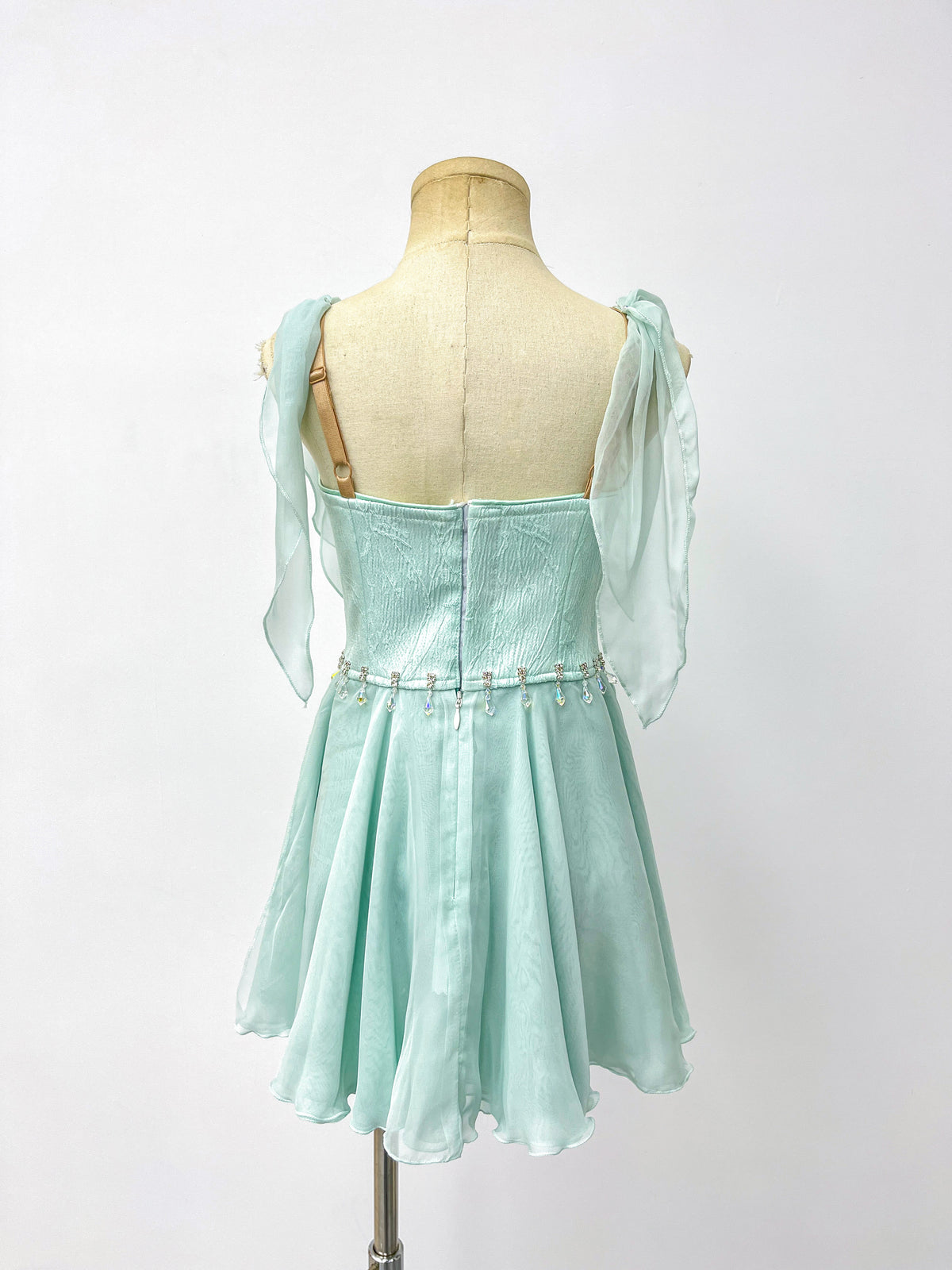 Ice Blue Draped Lyrical Dress