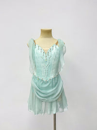 Ice Blue Draped Lyrical Dress