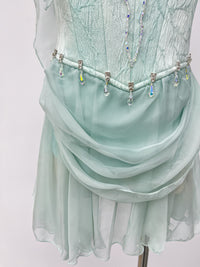Ice Blue Draped Lyrical Dress
