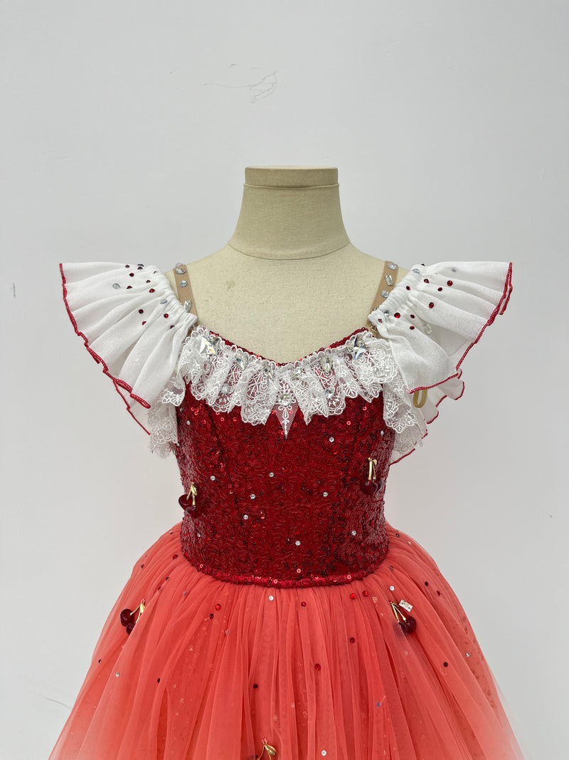 Ruby Ombre Sequin Ballet Dress