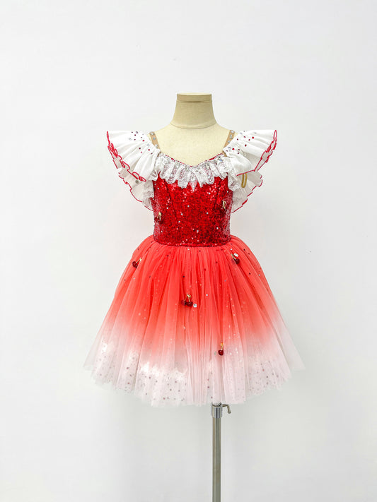 Ruby Ombre Sequin Ballet Dress