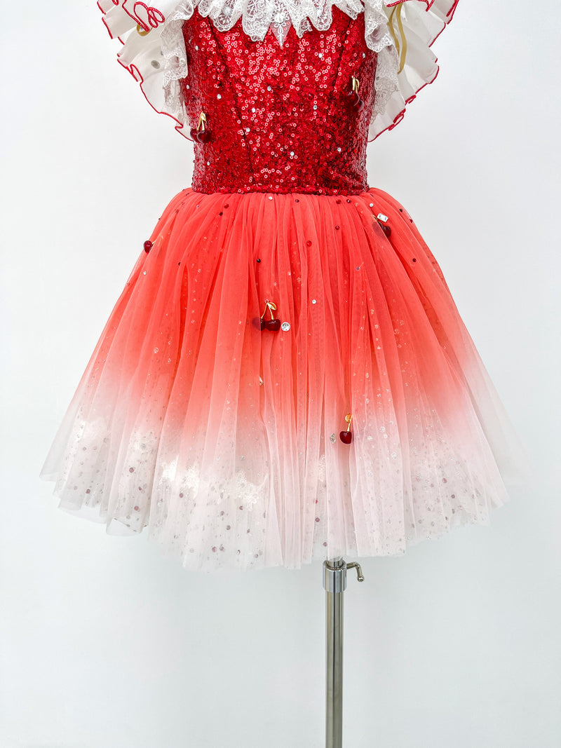 Ruby Ombre Sequin Ballet Dress