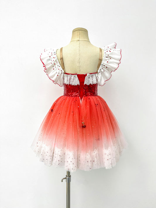 Ruby Ombre Sequin Ballet Dress