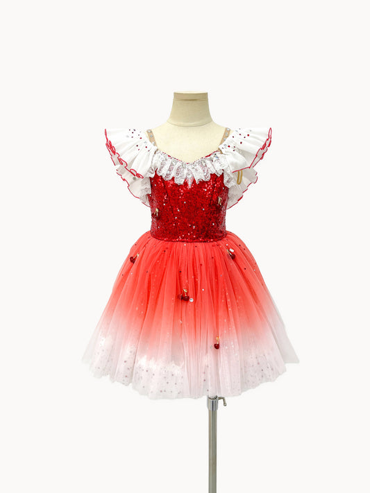 Ruby Ombre Sequin Ballet Dress