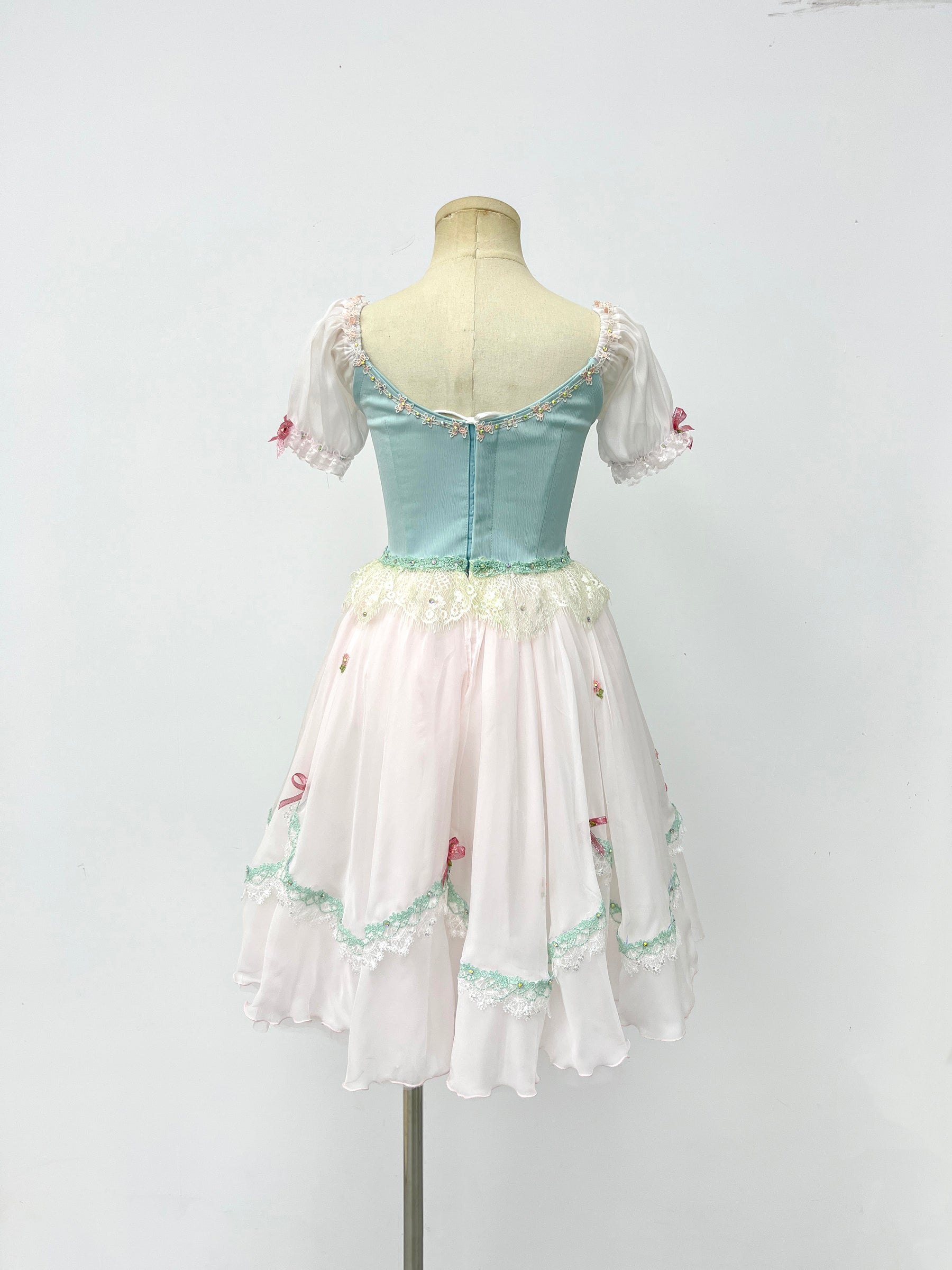 Mint Blush Peasant Ballet Dress
