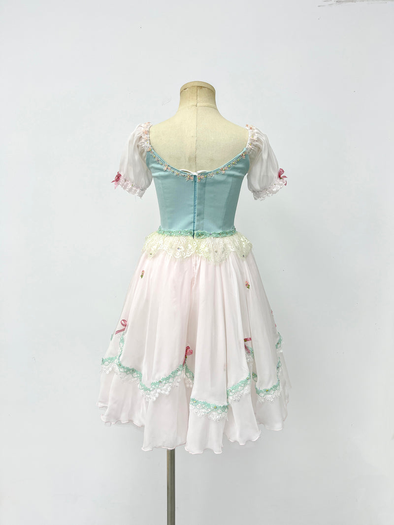 Mint Blush Peasant Ballet Dress