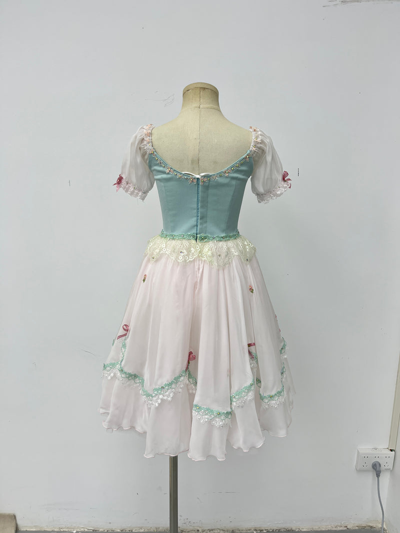 Mint Blush Peasant Ballet Dress