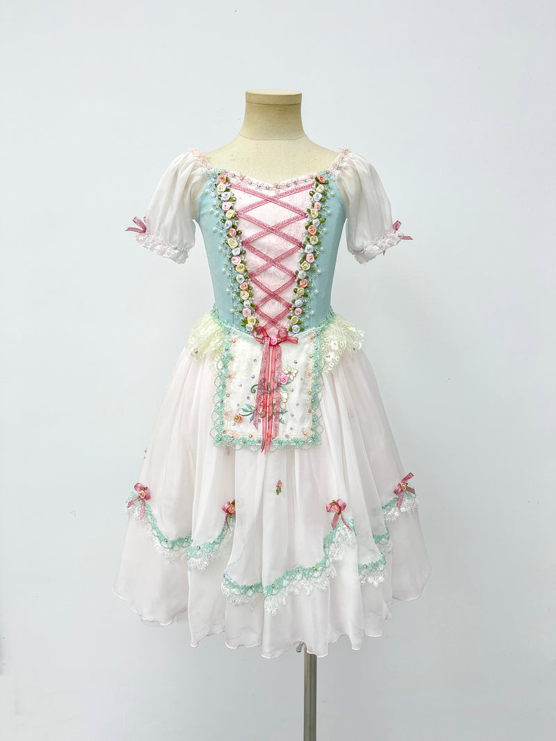 Mint Blush Peasant Ballet Dress