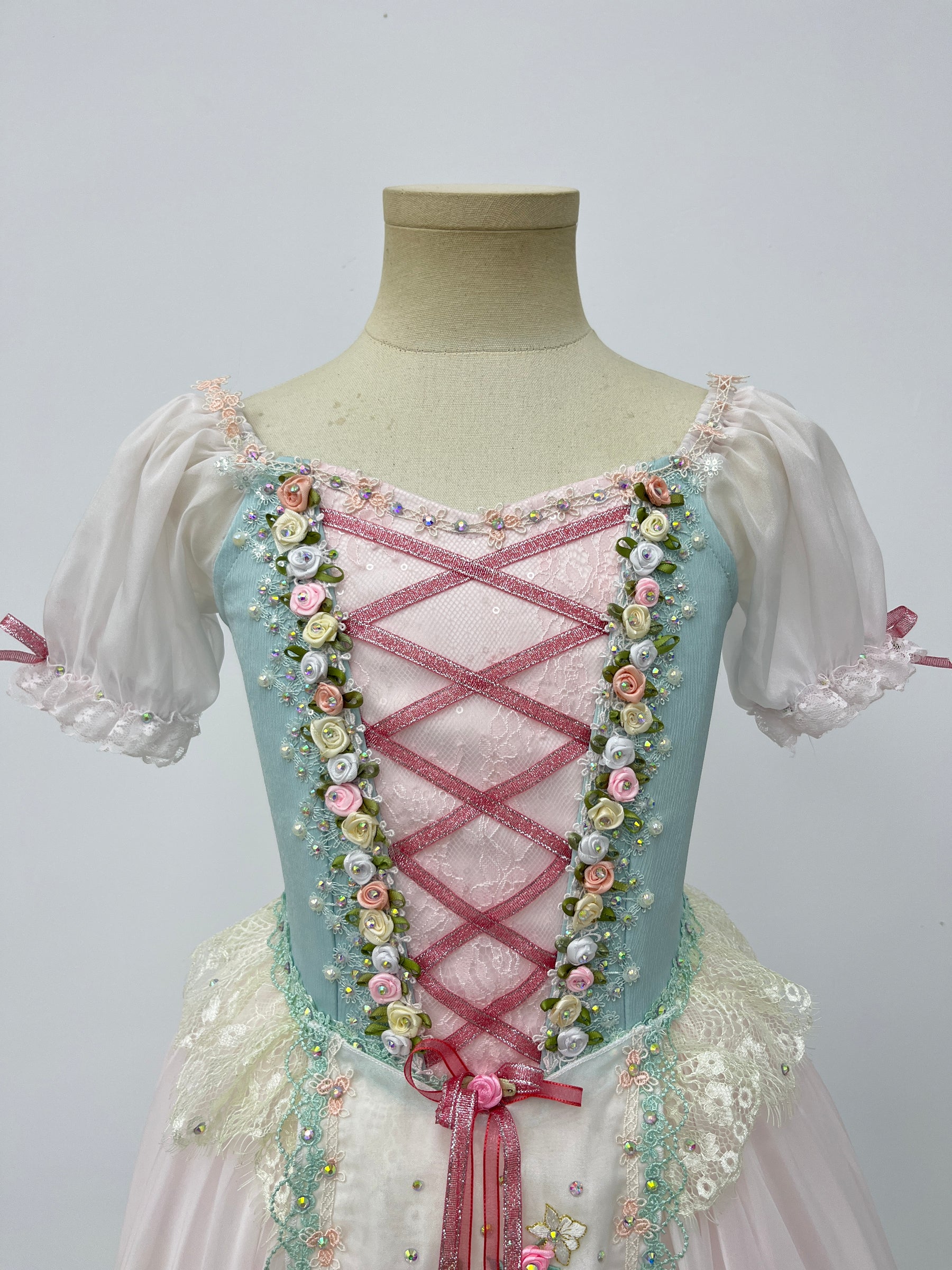 Mint Blush Peasant Ballet Dress