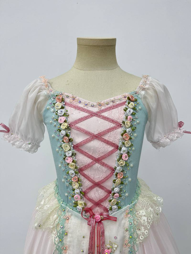 Mint Blush Peasant Ballet Dress