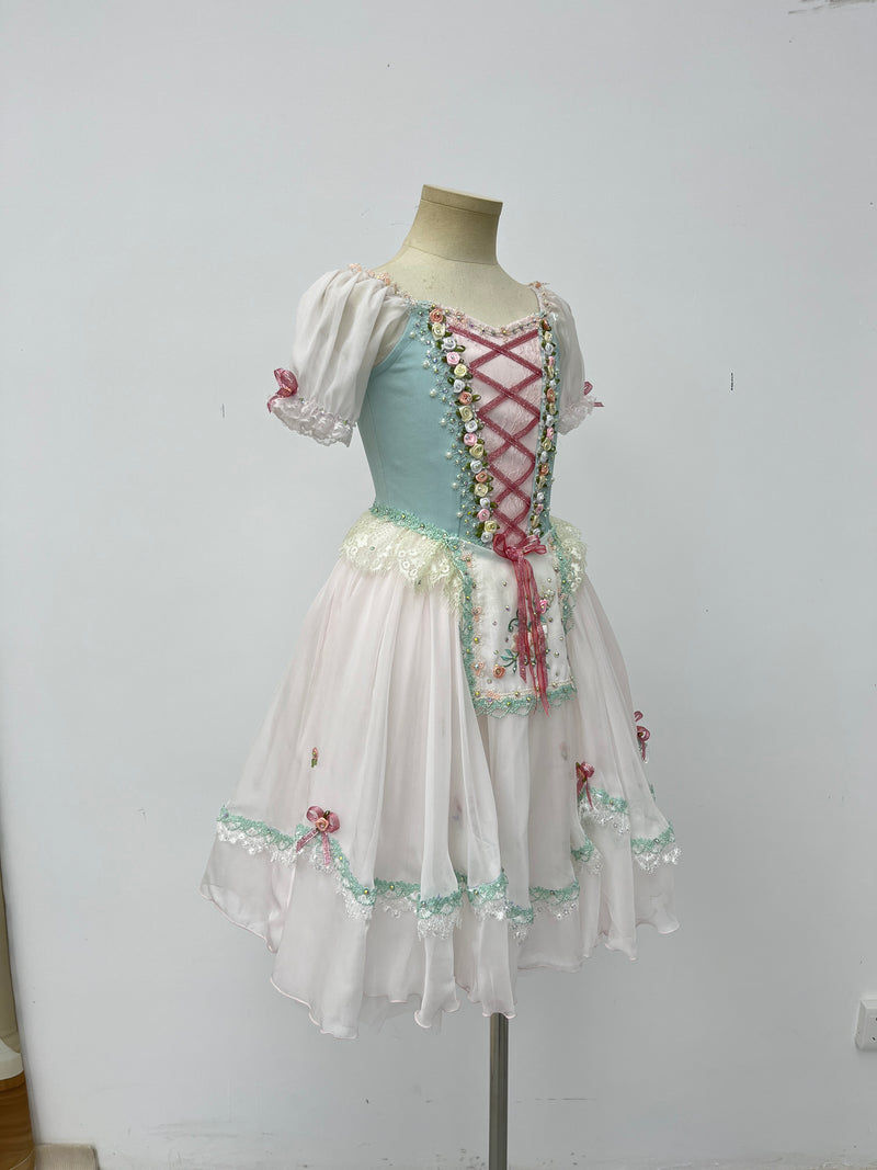Mint Blush Peasant Ballet Dress
