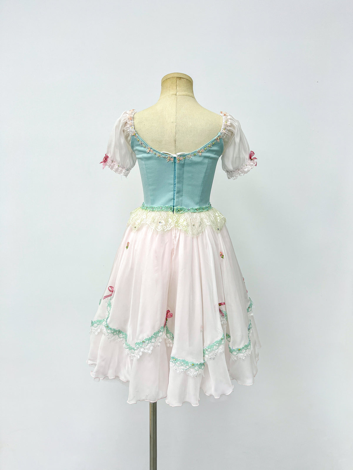 Mint Blush Peasant Ballet Dress