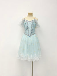Frost Blue Feather Romantic Ballet Dress