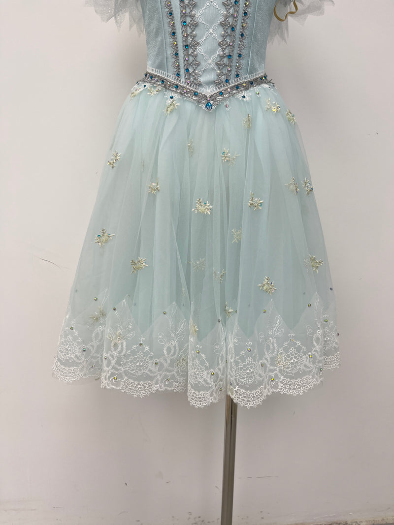 Frost Blue Feather Romantic Ballet Dress