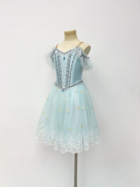 Frost Blue Feather Romantic Ballet Dress