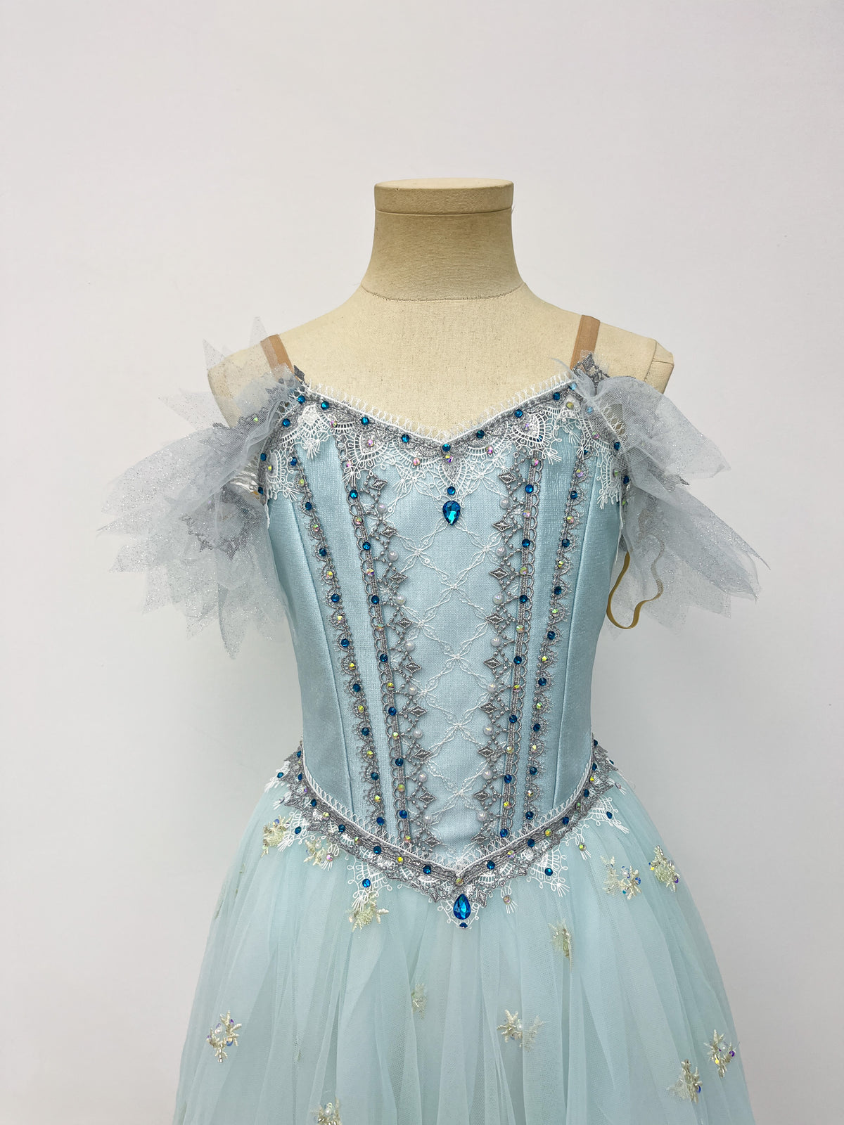 Frost Blue Feather Romantic Ballet Dress