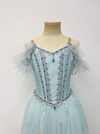 Frost Blue Feather Romantic Ballet Dress