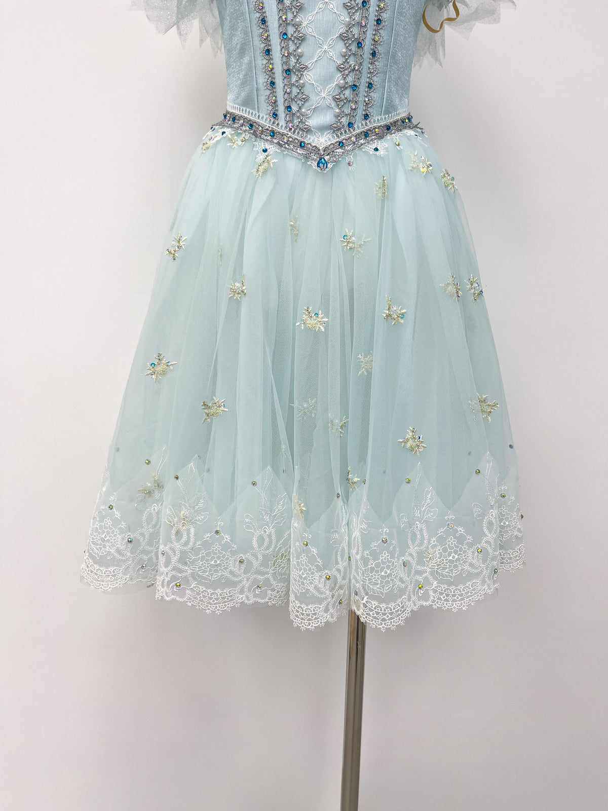 Frost Blue Feather Romantic Ballet Dress