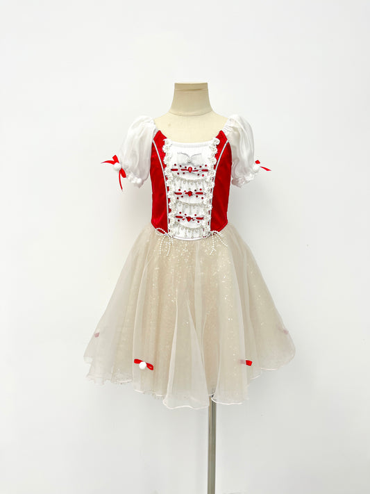 Ruby Ribbon Peasant Ballet Dress