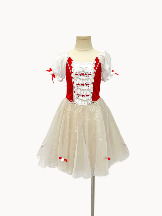Ruby Ribbon Peasant Ballet Dress