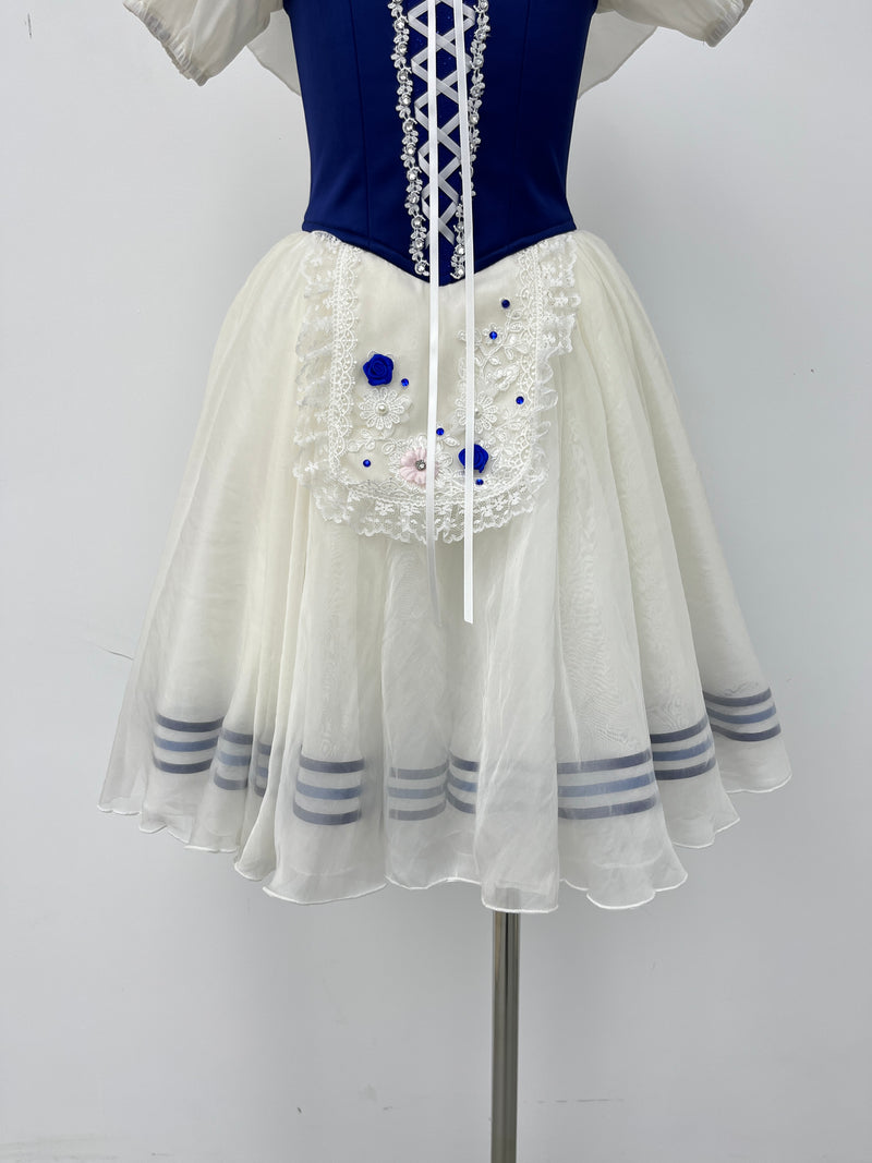 Royal Blue Rose Peasant Ballet Dress