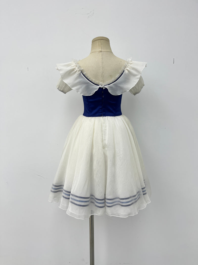 Royal Blue Rose Peasant Ballet Dress