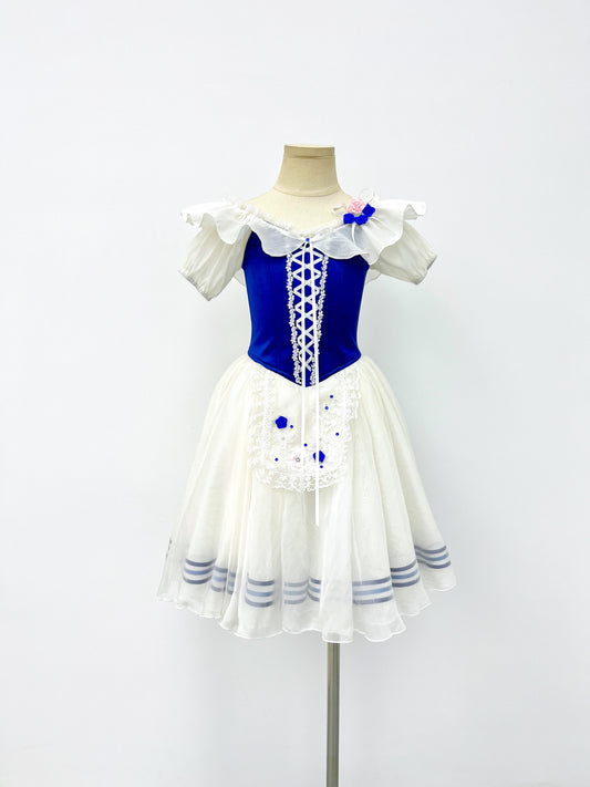 Royal Blue Rose Peasant Ballet Dress