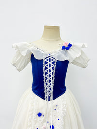 Royal Blue Rose Peasant Ballet Dress