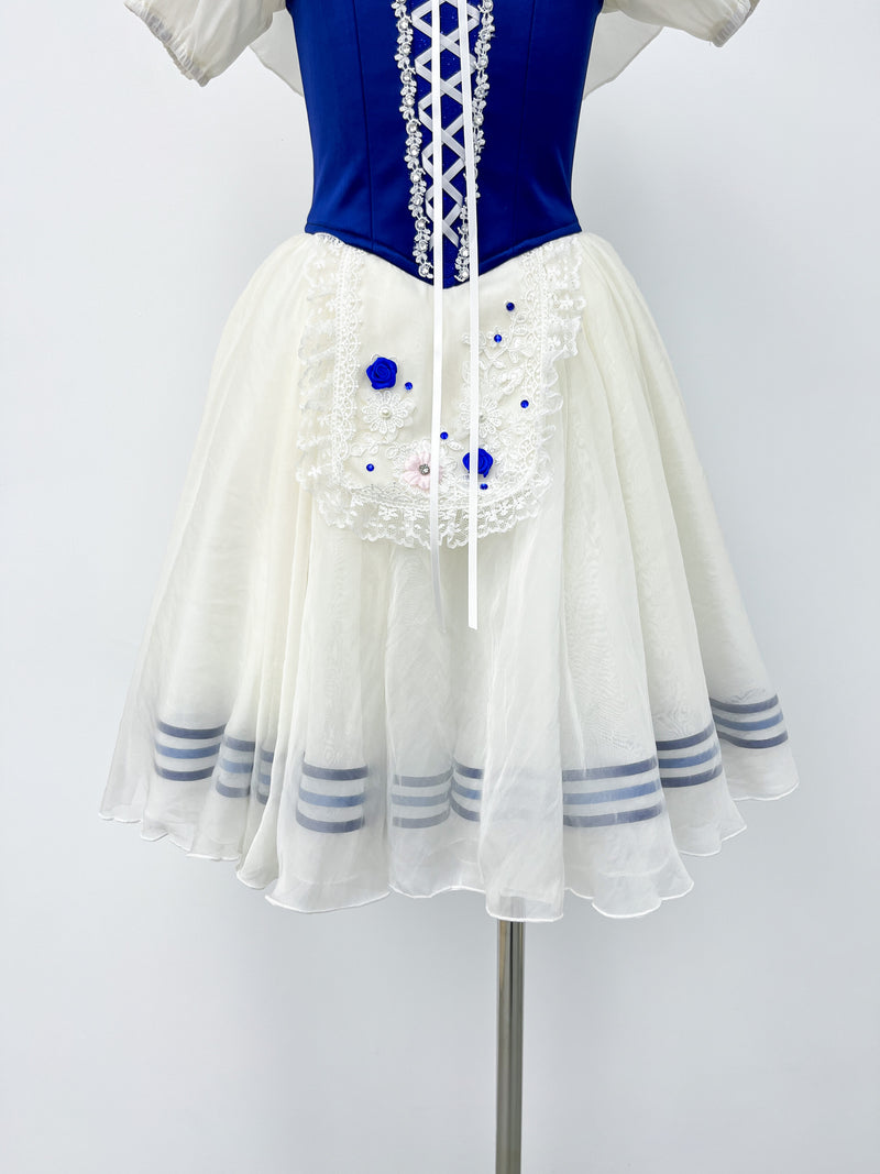 Royal Blue Rose Peasant Ballet Dress