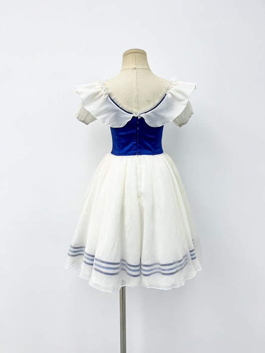 Royal Blue Rose Peasant Ballet Dress