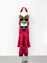 Crimson Arabian Two-Piece Dance Costume