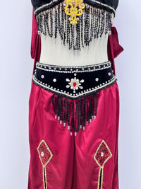 Crimson Arabian Two-Piece Dance Costume