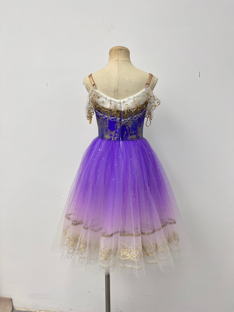 Lavender Gilded Peasant Ballet Dress