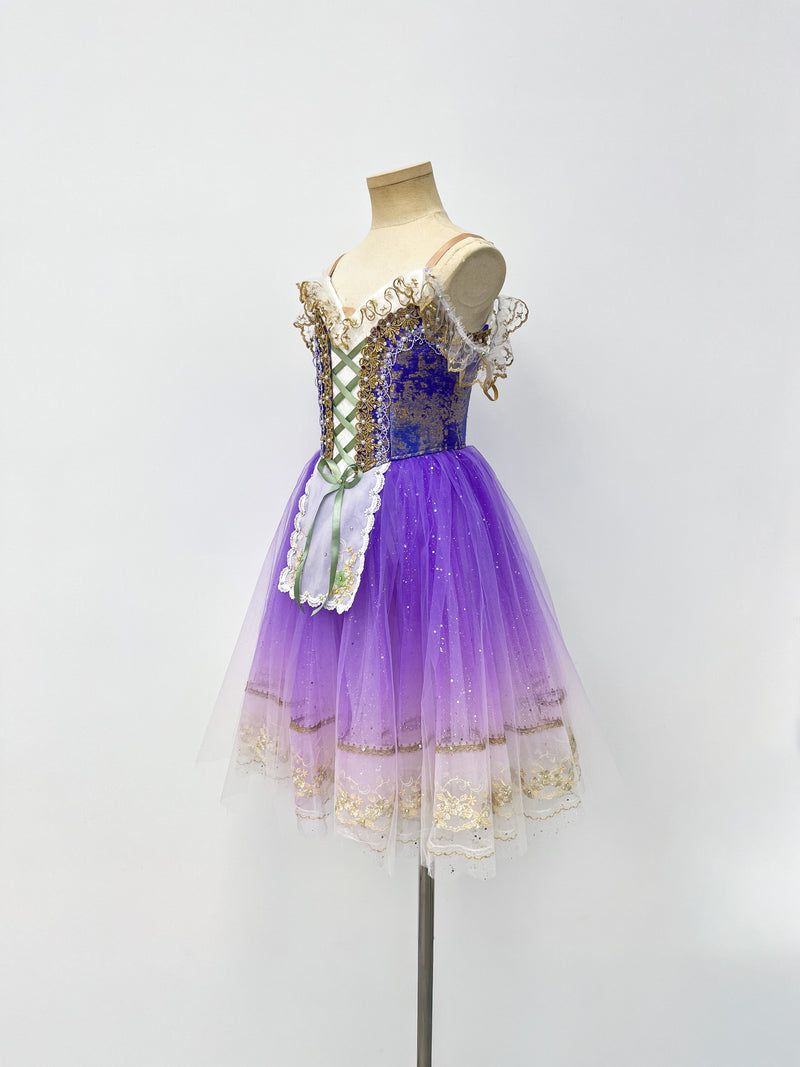 Lavender Gilded Peasant Ballet Dress
