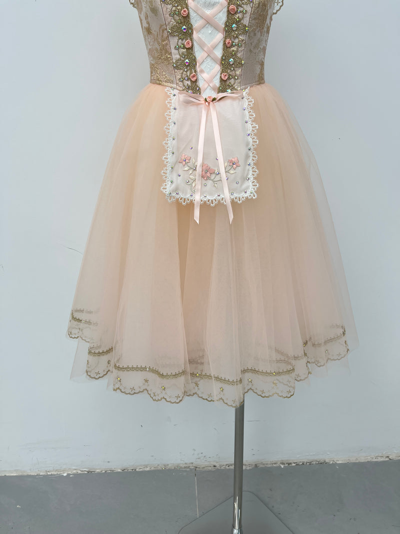 Champagne Rose Peasant Ballet Dress