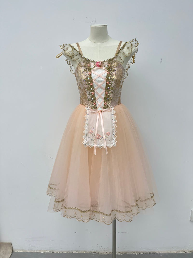 Champagne Rose Peasant Ballet Dress