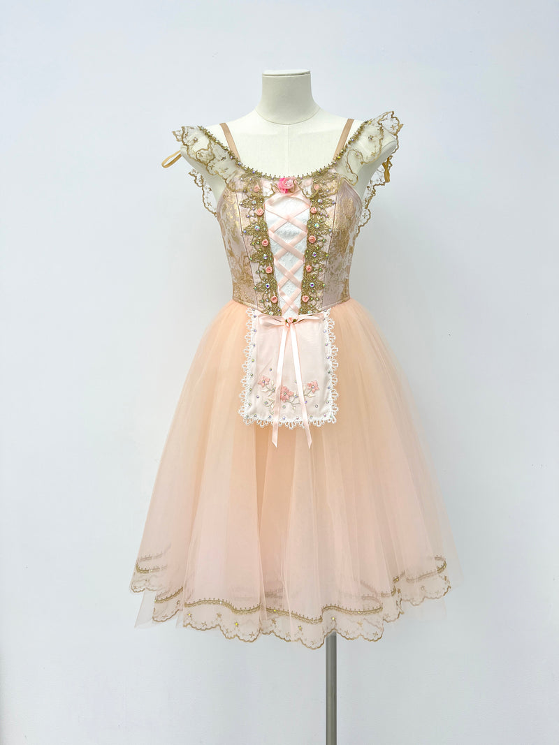 Champagne Rose Peasant Ballet Dress