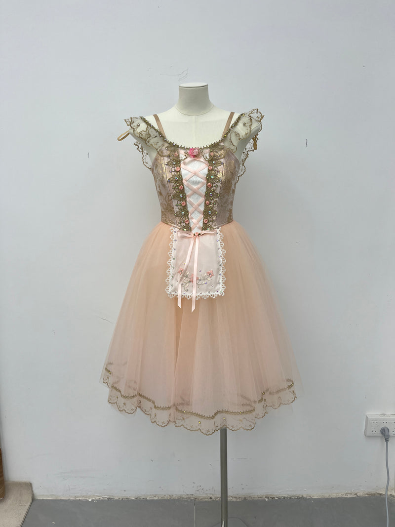 Champagne Rose Peasant Ballet Dress