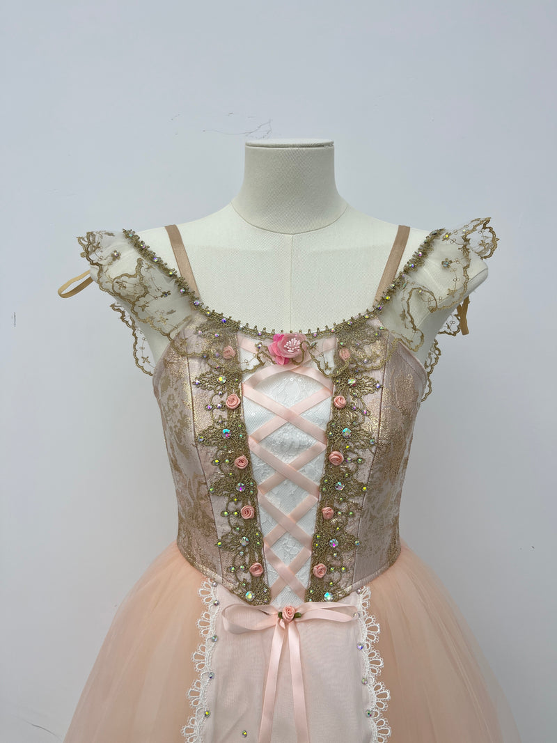 Champagne Rose Peasant Ballet Dress