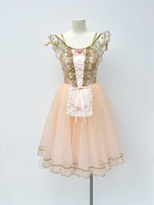 Champagne Rose Peasant Ballet Dress
