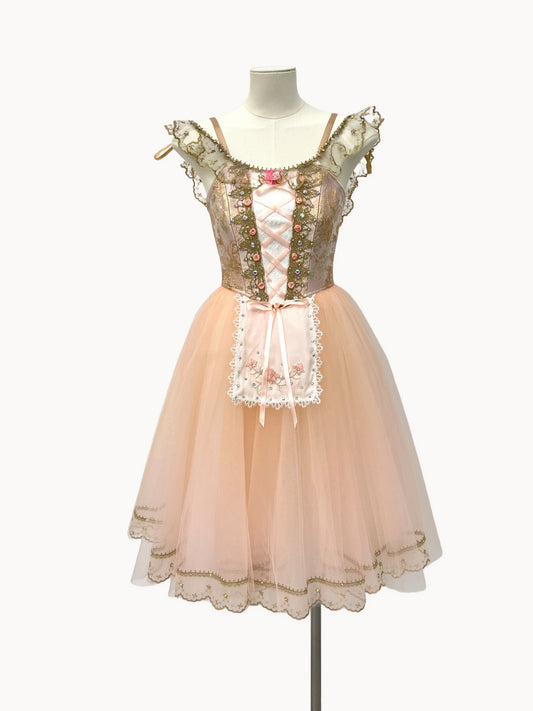 Champagne Rose Peasant Ballet Dress