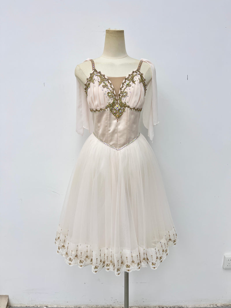 Ivory Gold Romantic Ballet Dress