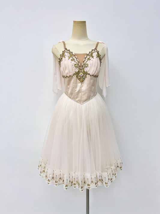Ivory Gold Romantic Ballet Dress