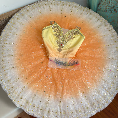 Professional Orange Platter Ballet Tutu for Youth America Grand Prix (YAGP)-MDT1213