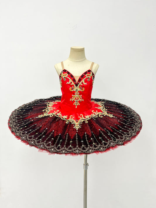 Classical Scarlet Midnight Gold Tutu