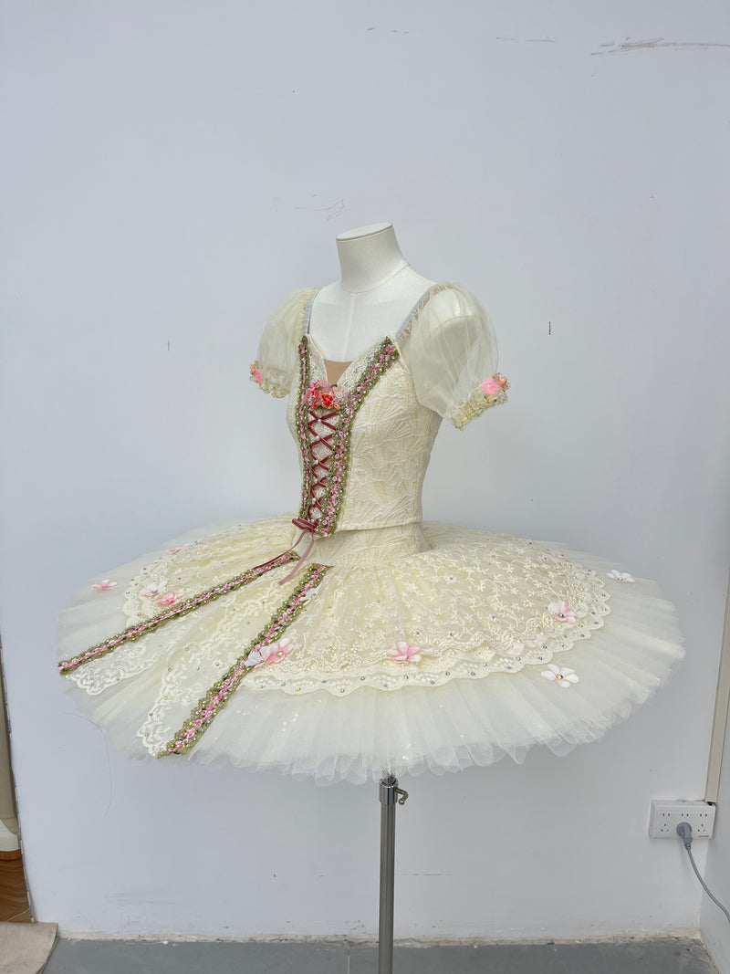 Ivory Blush Floral Classical Tutu